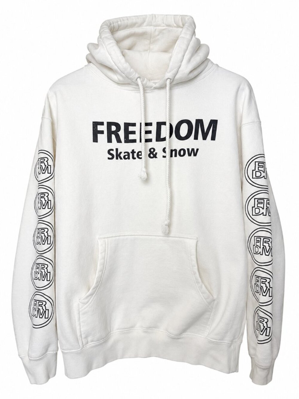 Independent Trading Company Freedom Skate & Snow Unisex Hoodie Cream Size L